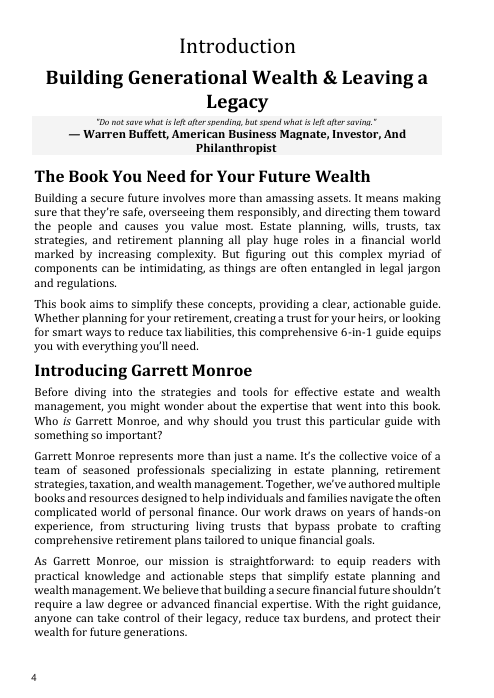 The Living Trusts 6-in-1 Estate & Wealth Planning Book: How to Build Lasting Security, Minimize Taxes, and Protect Your Family Legacy
