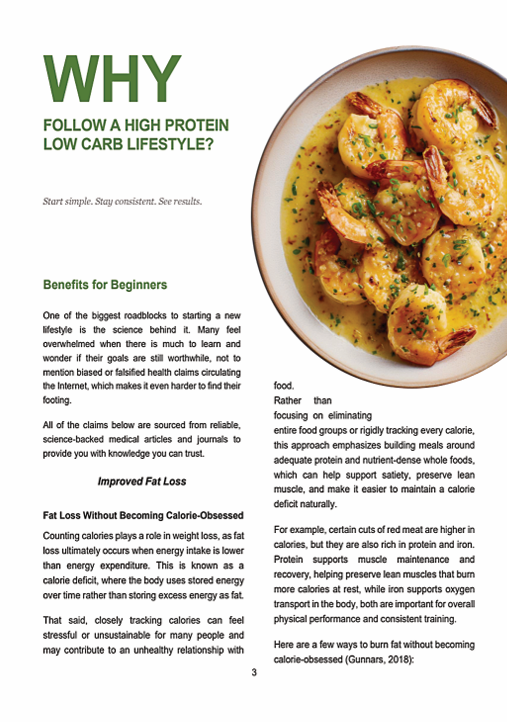 The High-Protein Low-Carb Cookbook for Beginners: 100+ Delicious Recipes & A 90-Day Meal Plan to Burn Fat and Build Lean Muscle Effortlessly