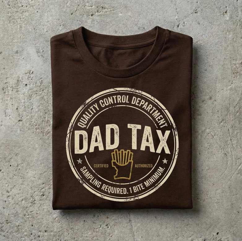 Dad Tax Shirt, Funny Foodie Gift, Sarcastic Snack Tee, Fathers Day Present