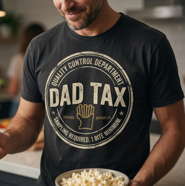 Dad Tax Shirt, Funny Foodie Gift, Sarcastic Snack Tee, Fathers Day Present