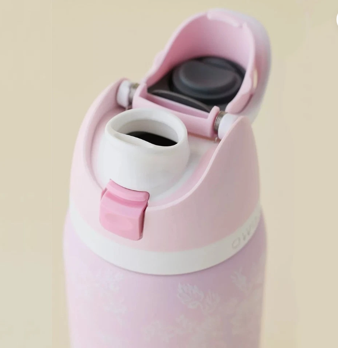 Owala FreeSip 32oz Stainless Steel Water Bottle | Urban Outfitters Exclusive Pink Ribbon Toile