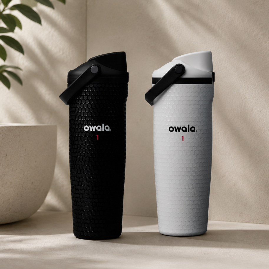Owala Golf Collection 30oz Insulated Water Bottle - Out of Bounds Black White