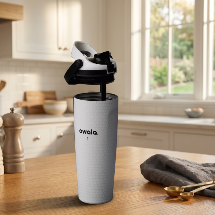 Owala Golf Collection 30oz Insulated Water Bottle - Out of Bounds Black White
